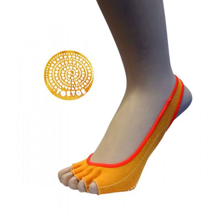 1pair Sporty Anti-slip Half Toe Open Toe Socks With Silicone Gel
