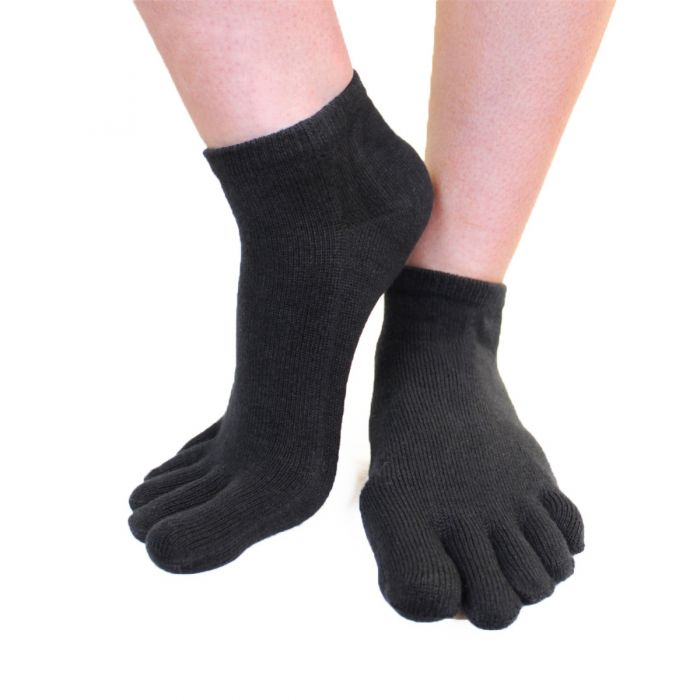 TOETOE® Socks - Plain Nylon Toe Tights Toe Socks Black Unisize