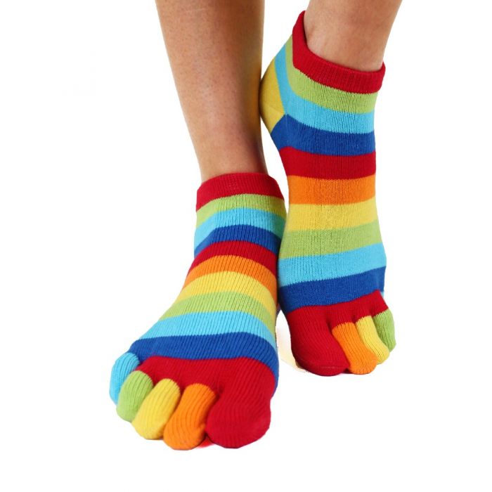 necklace Influence mount TOETOE® Socks - Mini-Crew Toe Socks Rainbow Unisize