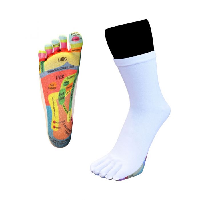 TOETOE® Socks - Reflexology Toe Socks White Unisize