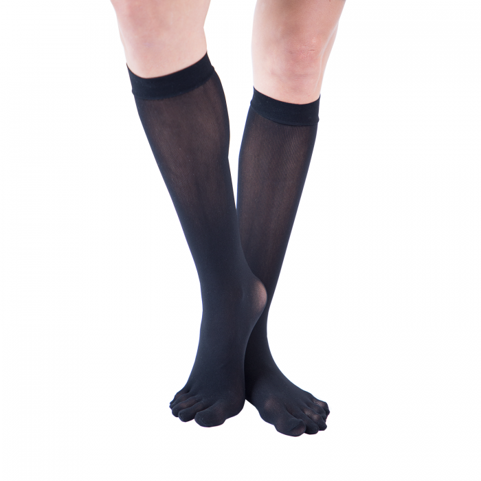 LEGWEAR - Plain Nylon Knee-High - Black