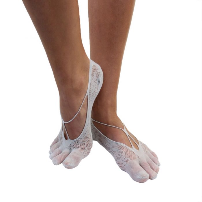 LEGWEAR - Fishnet Anklet X - Soft Grey - One Size