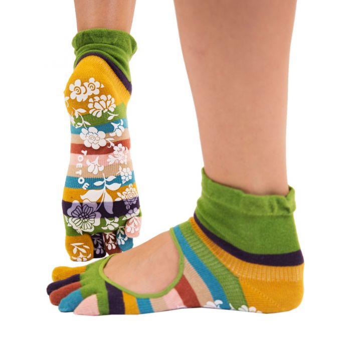 TOETOE® Socks - Anti-Slip Serene Ankle Toe Socks Green