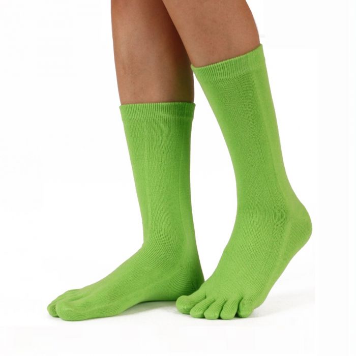 TOETOE® Socks - Mid-Calf Toe Socks Lime Green Unisize