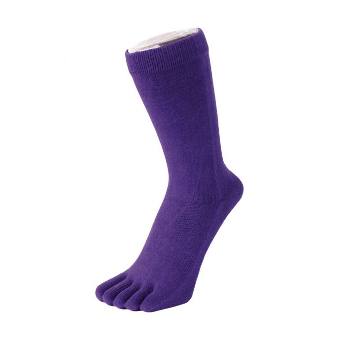 Unique Bargains Half Finger Five Toe Socks 4 Pairs Purple - ShopStyle