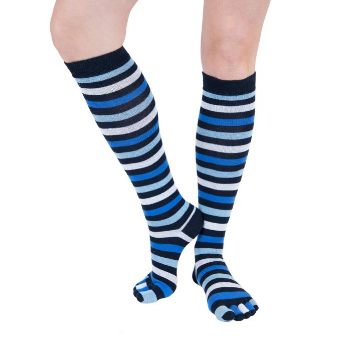 TOETOE® Socks - Knee-High Toe Socks Denim Unisize