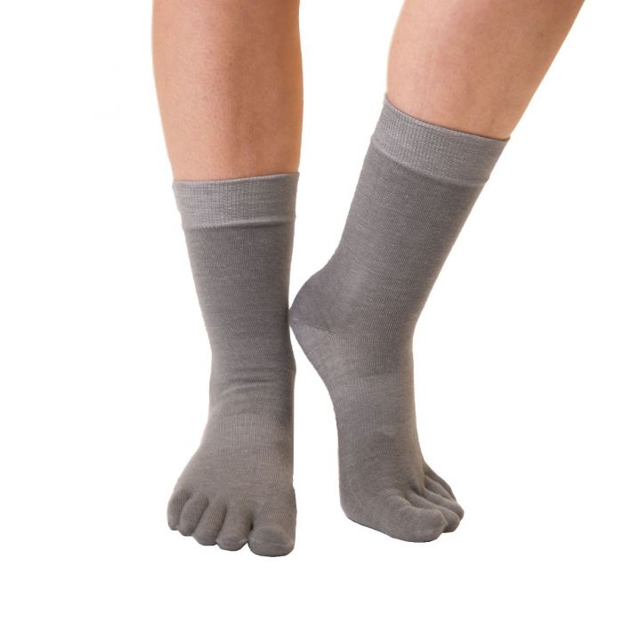 TOETOE® Socks - Wool Mid-Calf Toe Socks Grey