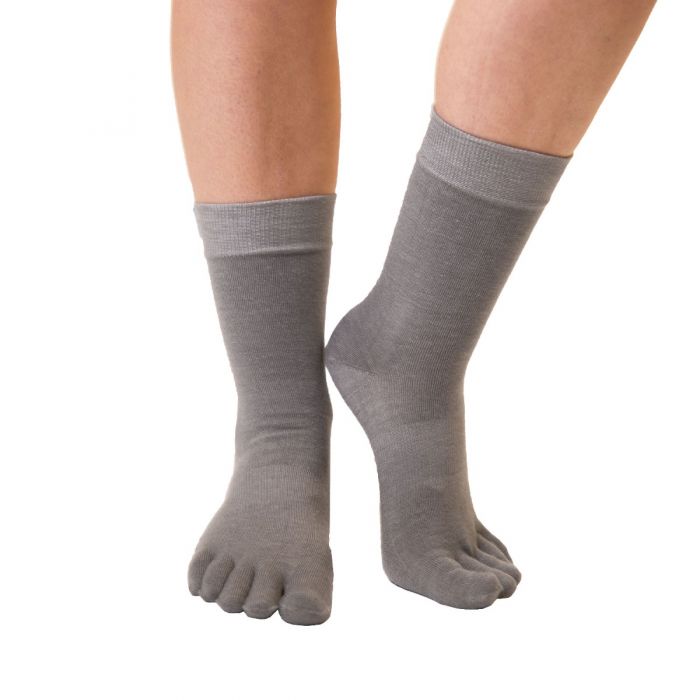 Toetoe® Socks - Wool Mid-calf Toe Socks Grey