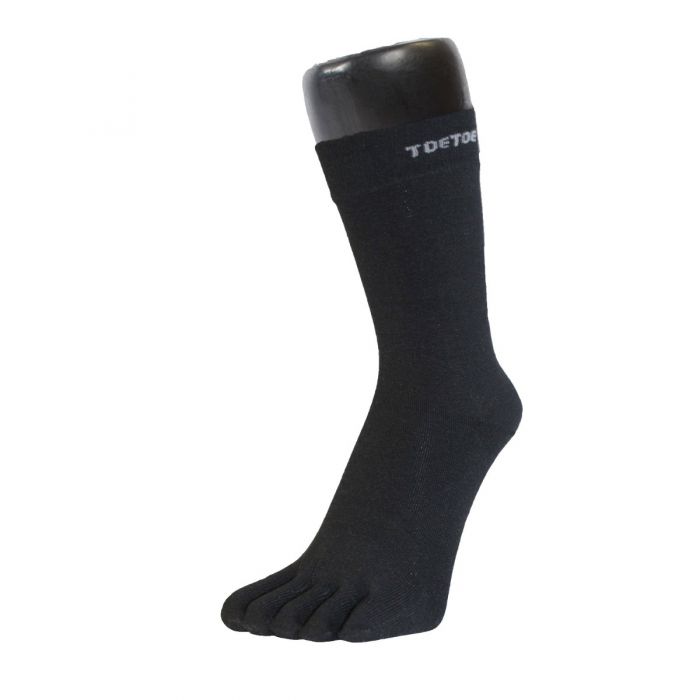 TOETOE® Socks - Wool Mid-Calf Toe Socks Black