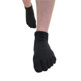 TOETOE® Socks - Mini-Crew Toe Socks Black Unisize