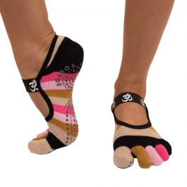 Anti-Slip Sole OM Foot Cover Toe Socks Pink - TOETOE® Socks
